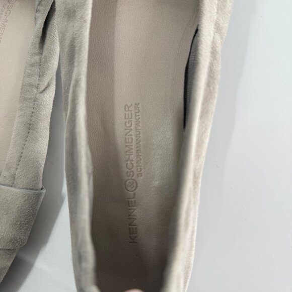 Kennel & Schmenger Gray Suede Womens Loafers With Rhinestone Buckle - Picture 4 of 10